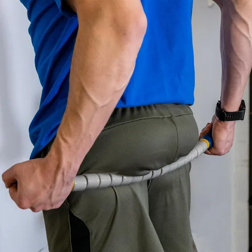 Miniatura 5 de Barra de masaje de 24 pulgadas, rodillo de masaje de husillo de mano, recuperación muscular de cuerpo completo y liberación miofascial