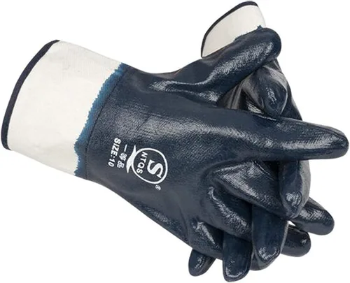 Miniatura 5 de Guantes resistentes al aceite, guantes de aceite para hombres, puños anchos seguros para transporte petroquímico, guantes de trabajadores de 4 pares