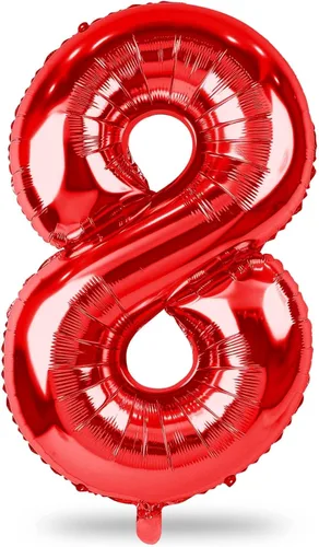 Miniatura 38 de Globo dorado champán con el número 5, globos de aluminio autoinflables grandes de 40 pulgadas del 0 al 9, globo de helio digital 5 dorado claro