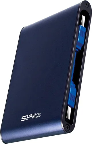 Silicon Power - Armadura de disco duro externo portátil resistente de 2 TB A80, resistente al agua, USB 3.0 para PC, Mac, Xbox y PS4, azul