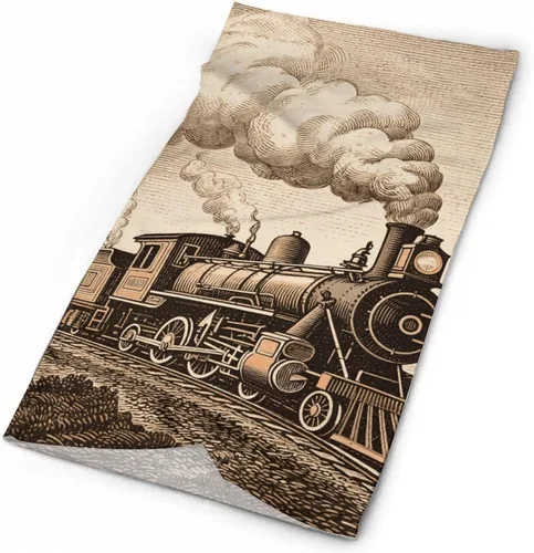 Miniatura 3 de Etching Train Neck Gaiter Breathable & Moisture-Wicking Face Mask Bandana Balaclava Sun Protection Face Cover Scarf Lightweight Seamless Design for