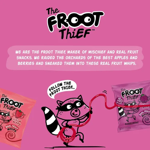 Miniatura 7 de THE FROOT Thief Golosinas de fruta real, sin frutos secos, perfectas para almuerzos escolares, bolsas individuales para niños, manzana, paquete de 5