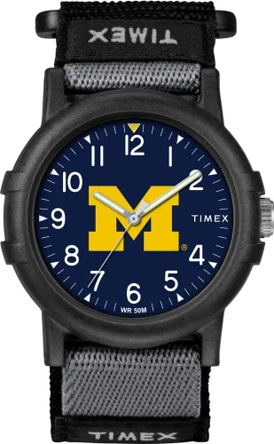 Miniatura 13 de Timex Reloj unisex Collegiate Recruit de 1.496 in - Tennessee Volunteers con correa de tela negra Texas Tech Red Raiders