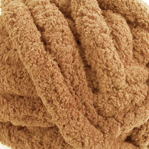 Miniatura 8 de HOMBYS Hilo de chenilla grueso de café para crochet, hilo grueso y esponjoso para tejer, hilo súper grueso y voluminoso para manta de punto a mano
