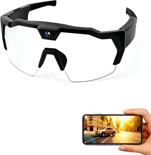 Miniatura 10 de POV - Lentes de sol de béisbol 4K con cámara, lentes de cámara inteligente para hombres y mujeres, gafas de sol con cámaras con tarjeta SD de 32 GB