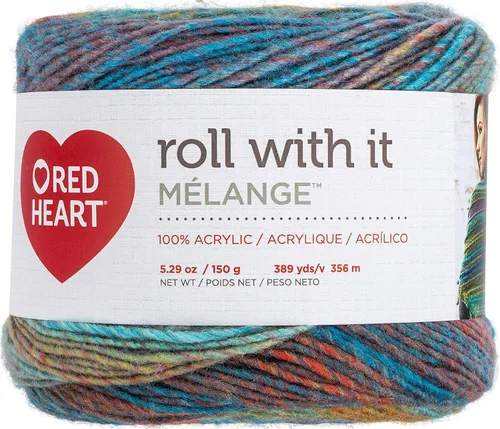 Miniatura 29 de Red Heart Roll with It Sparkle - Hilo de amatista – Paquete de 3 unidades de 5.29 oz/5.3 onzas, mezcla acrílica, 4 medianos (peinado), 561 yardas