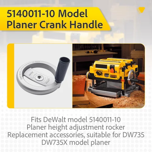 Miniatura 2 de 5140011-10 Rueda de manivela de ajuste de mango de cepilladora para DeWalt DW735 DW735X Accesorios de repuesto