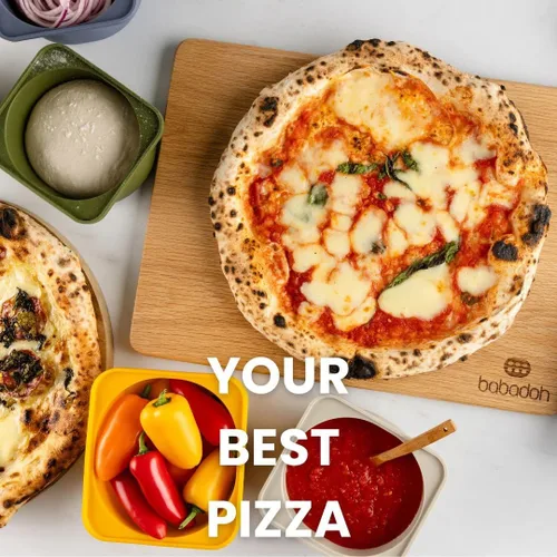 Miniatura 9 de Babadoh Recipientes de Silicona para Fermentación de Masa de Pizza con Tapas Accesorios para Hacer Pizza Juego de 3 Azul Múltiple