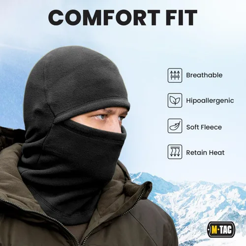 Miniatura 4 de M-Tac Elite Winter Fleece Balaclava - Cold Weather Mask Thermal for Winter - Men Tactical