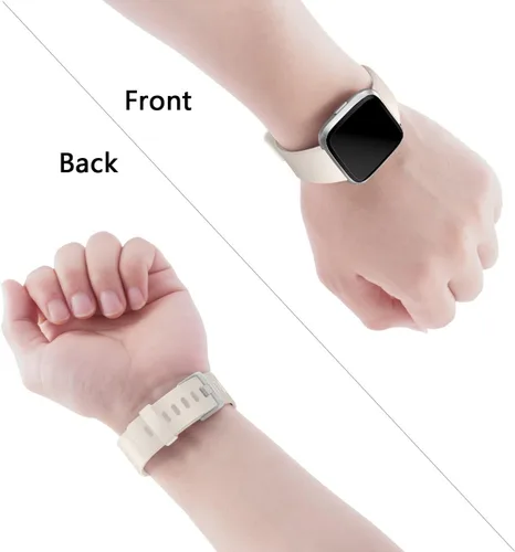 Miniatura 5 de Wepro Correa compatible con correas Fitbit Versa 2 para mujeres y hombres, correa suave compatible con bandas Fitbit Versa, correa deportiva Beige
