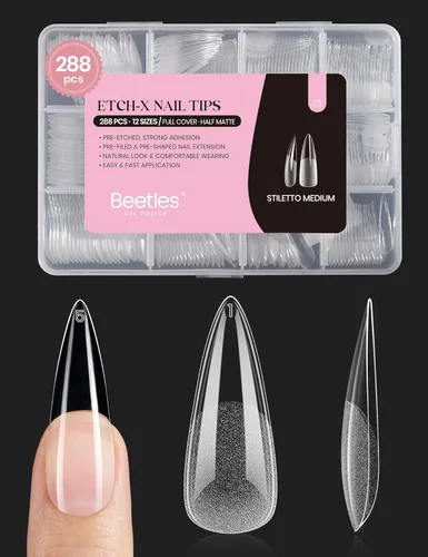 Miniatura 12 de beetles Gel Polish Kit de pegamento para uñas acrílicas, cepillo 5 en 1 súper fuerte, pegamento de gel y esmalte, requiere lámpara LED, regalo
