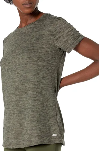 Miniatura 42 de Amazon Essentials Camiseta de manga corta con cuello redondo para mujer, de secado rápido, para entrenamiento, gimnasio, paquete múltiple