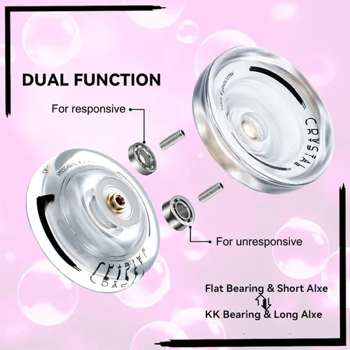 Miniatura 6 de MAGICYOYO Yoyos N11 Professional Unresponsive, paquete de 2 unidades – K2 Crystal Responsive Yoyo para niños, Yoyo de aleación de metal Pro Yoyo
