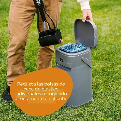 Miniatura 6 de Pet Genie Pail Sistema de eliminación de desechos de perros para control de olores con 1 repuesto de inicio (14 pies) + 1 paquete de repuesto Pet
