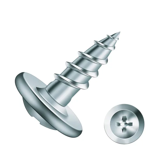 Miniatura 22 de #8 x 5/8 "Tornillo de madera 500 piezas de acero de aleación estándar hilo truss cabeza rápida autorroscante por SG TZH plata - aleación de acero