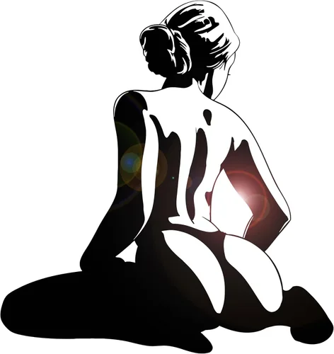 Vinilo grande para pared, diseño de mujer desnuda, sexy, para adultos, decoración de dormitorio, mural (ig5180), color negro