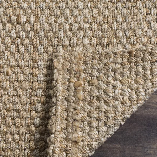 Miniatura 5 de SAFAVIEH Alfombra de Área 9x12 pies - Colección de Fibra Natural - Grande - Marrón Natural, Yute Hecho a Mano, Diseño de Tejido de Canasta (NF401A)