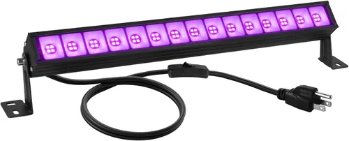 Miniatura 13 de Barra de Luz Negra LED de 38W Barras de Luz Negra con Enchufe e Interruptor Ilumina Área de 22x22 pies para Fiesta Fluorescente Fiestas de Halloween
