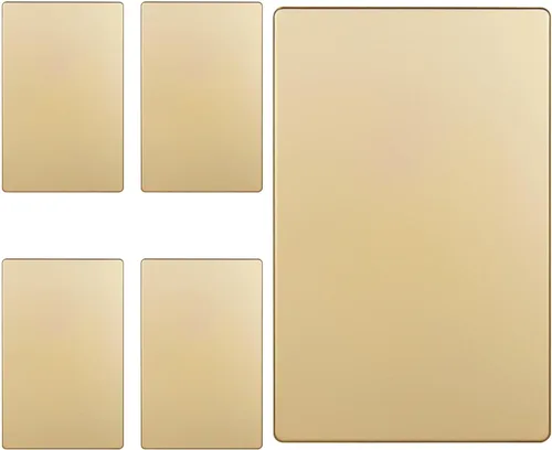Miniatura 29 de ENERLITES Placa de pared ciega sin tornillos, cubierta de salida de dispositivo ciego segura para niños, tamaño estándar, 1-Gang 4.68 x 2.93 Dorado