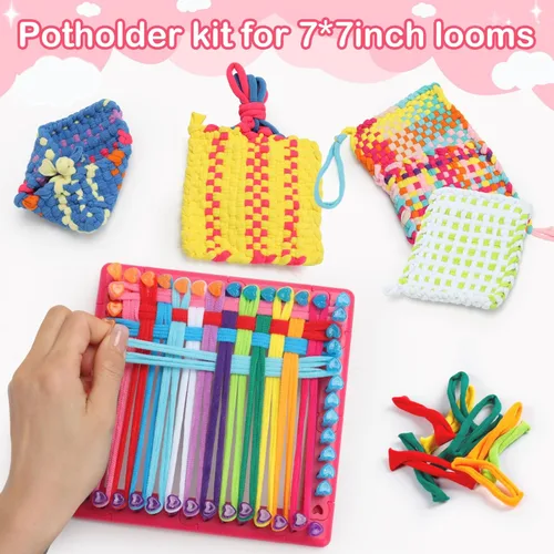 Miniatura 2 de 800 bucles de repuesto para telar de tejido de 7 pulgadas, 10 colores arcoíris para tejer, bucles de repuesto para hacer agarraderas, bandas de 8