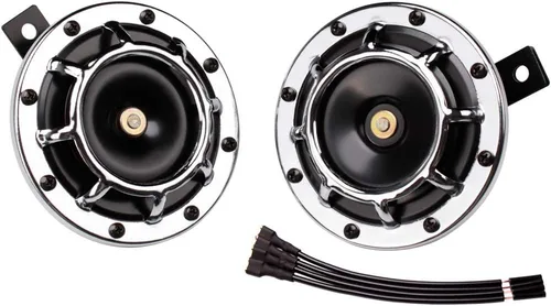 Miniatura 20 de FARBIN Bocina de coche impermeable tono súper fuerte 12V tono alto/tono bajo kit de bocinas gemelas de metal con rejilla protectora