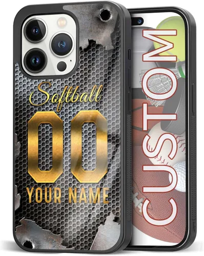 Miniatura 37 de Fundas de teléfono personalizadas con nombre, diseño vintage con textura de metal para iPhone 6, 7, 8, 11, 12, 13, 14, 15, 16, 17 Pro Max Plus Mini
