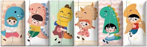Miniatura 18 de Paneles de pared 3D autoadhesivos para cabecero de 70.86 pulgadas, diseño de dibujos animados suave anticolisión, acolchado decorativo de pared