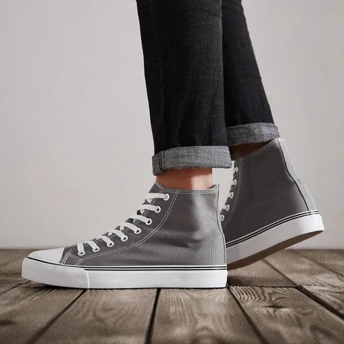 Miniatura 19 de ZGR Tenis de lona para hombre, con cordones, clásicos, casuales, para caminar