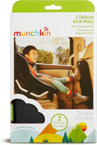 Miniatura 7 de Funda para asiento trasero de coche de Munchkin® para niños, protector de asiento de coche con alfombrillas de lujo, negro, 2 paquetes