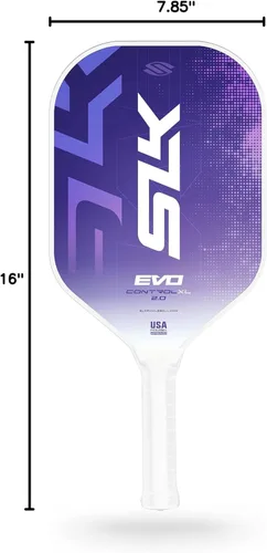 Miniatura 9 de Selkirk Sport SLK Evo Pickleball Paletas Evo Power, control e híbrido Pala de pickleball de fibra de vidrio o fibra de carbono Control Púrpura