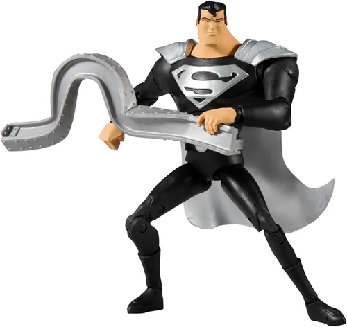 Miniatura 2 de McFarlane Toys DC Multiverse Superman Black Suit Variant (Superman: The Animated Series) Figura de acción de 7 pulgadas con accesorios