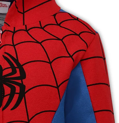 Miniatura 5 de Marvel Avengers Capitán América y Spiderman - Sudadera con capucha y cremallera para niños pequeños - Azul marinorojoblanco