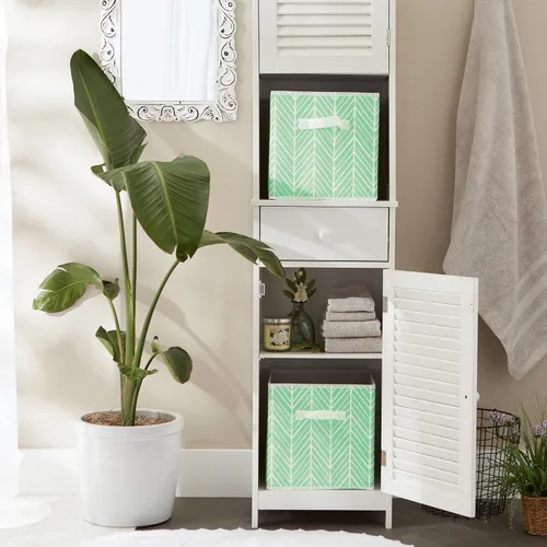 Miniatura 5 de DII Non Woven Storage Collection - Contenedor de espiga de poliéster, juego pequeño de 2, menta, 2