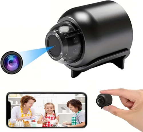 Cámara inalámbrica oculta senri, mini cámara niñera inteligente para el hogar, pequeña cámara interior y exterior con vista remota, compatible con