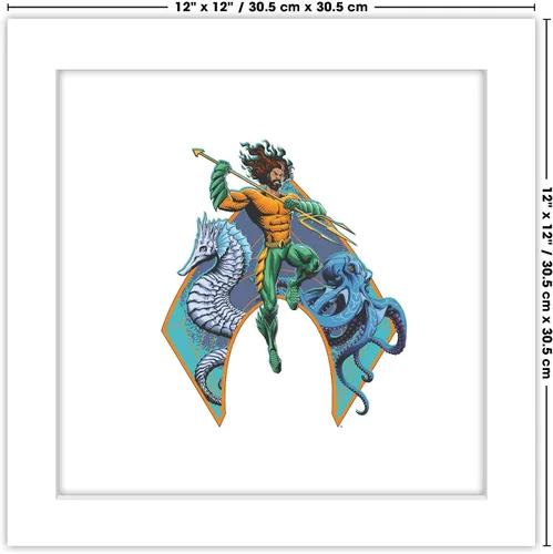 Miniatura 6 de Trends International Gallery Pops DC Comics Movie Aquaman y el Reino Perdido - Póster gráfico de pared con emblema de Aquaman, 12.00 x 12.00 Versión