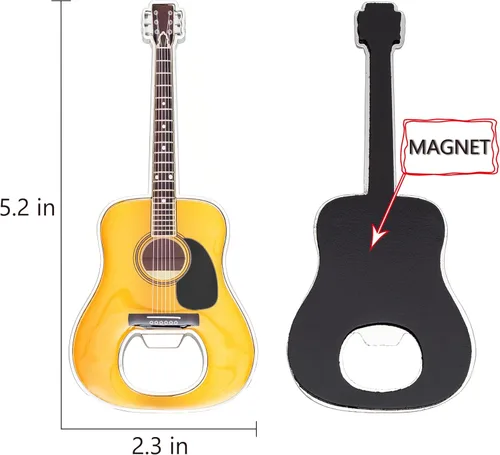Miniatura 2 de Juego de 2 abridores de botellas de guitarra, cerveza en forma de guitarra, abridor de botellas, guitarra, regalo para bebedores, amantes