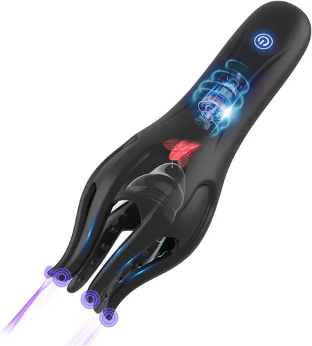 Masturbador masculino Juguetes sexuales para hombres, vibrador de pene masculino para hombres con lamer la lengua, Masterbater Juguete sexual para