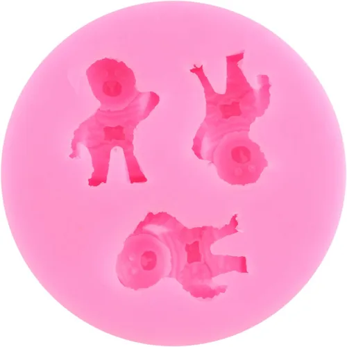 Miniatura 5 de ZiXiang Molde de silicona para astronauta, diseño de astronauta, planeta, cohete, satélite, fondant, para decoración de pasteles, cupcakes