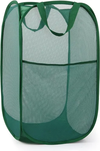 Cestas plegables duraderas para lavandería, cesta desplegable resistente a desgarros para lavandería, cesta de ropa plegable con asas de transporte
