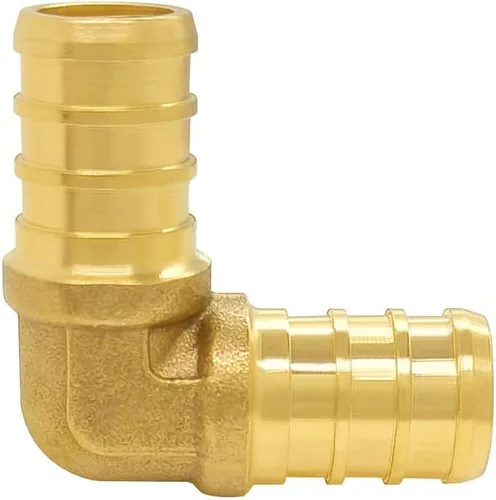 Miniatura 5 de Hooshing 9 unids 1/2 pulgada PEX 90 grados codo de latón sólido púas engarzado accesorios para trabajos de fontanería de tubería PEX