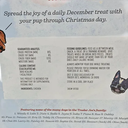 Miniatura 3 de Calendario de Adviento de Trader Joe's para Perros - Golosinas de Salmón y Batata para Perros