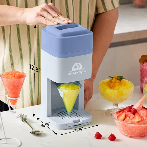 Miniatura 3 de Elite Gourmet Máquina de Conos de Nieve y Hielo Raspado, ESI2215P, Granizados Refrescantes, Margaritas, Bebidas Boba, Cono de Nieve y Soporte
