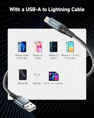 Miniatura 6 de Cable de carga corto para iPhone de 1 pie, [certificado Apple MFi], paquete de 3 cables Lightning USB de carga rápida, cable de carga i