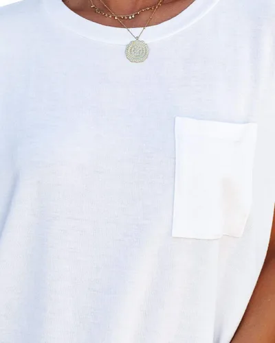 Miniatura 4 de WMZCYXY Camiseta sin mangas de verano para mujer, cuello redondo, casual, holgada, con bolsillo