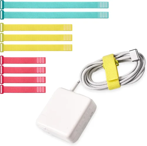 Miniatura 8 de Correas de cinta de almacenamiento Wrap-It - 12.7 cm (paquete de 8) Coral - Organizador de cables de electrodomésticos y bridas para cargadores