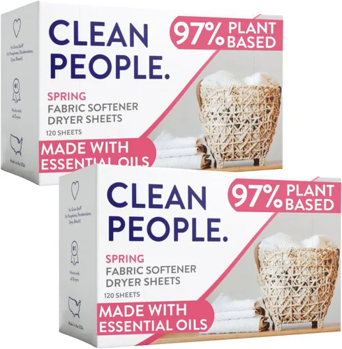 Miniatura 22 de The Clean People Sábanas suavizantes de tela, sábanas para secadora, suavizan y eliminan la adherencia estática, suavizante vegano, sin fragancia