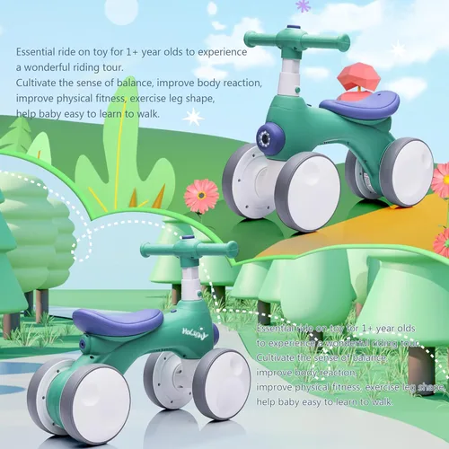 Miniatura 3 de Bicicleta de equilibrio para bebés y niños pequeños con máquina de burbujas para niños de 1 año, bicicleta de equilibrio para niños de 4 ruedas