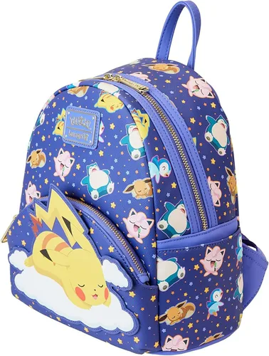 Miniatura 3 de Loungefly Pokemon Pikachu Durmiendo y Amigos Mini Mochila