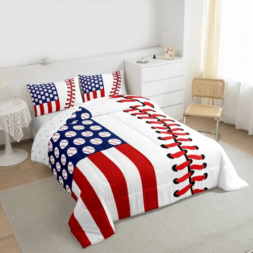 Miniatura 98 de Feelyou Juego de edredón de baloncesto para niñas y niños, juego de ropa de cama con juegos de pelota, decoración de habitación, regalo para amantes