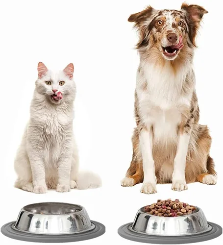 Miniatura 7 de Paquete de 2 tapetes de silicona para comida de mascotas, tapete de goma pequeño para tazón de gato, tapete de comida para gatos, mantel individual